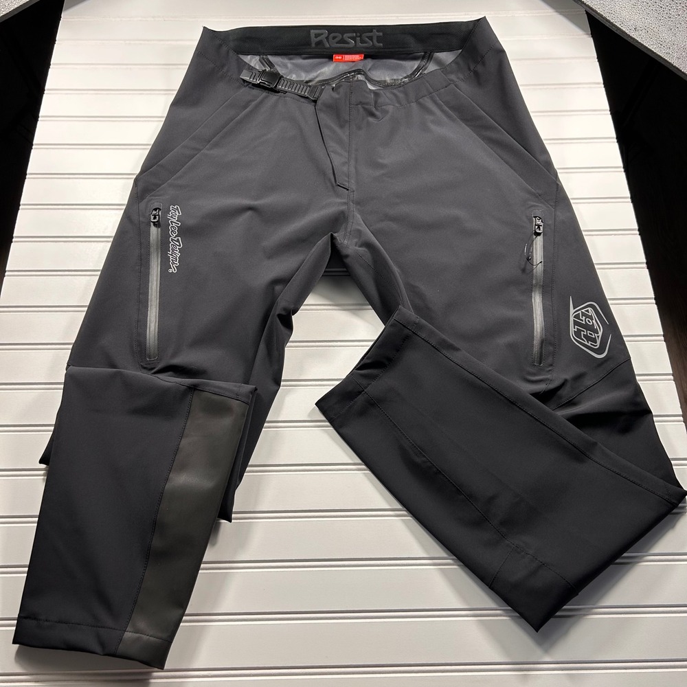 NWOT Troy Lee Designs Resist Mountain Bike Pants Men 36 Black Waterproof Cycling